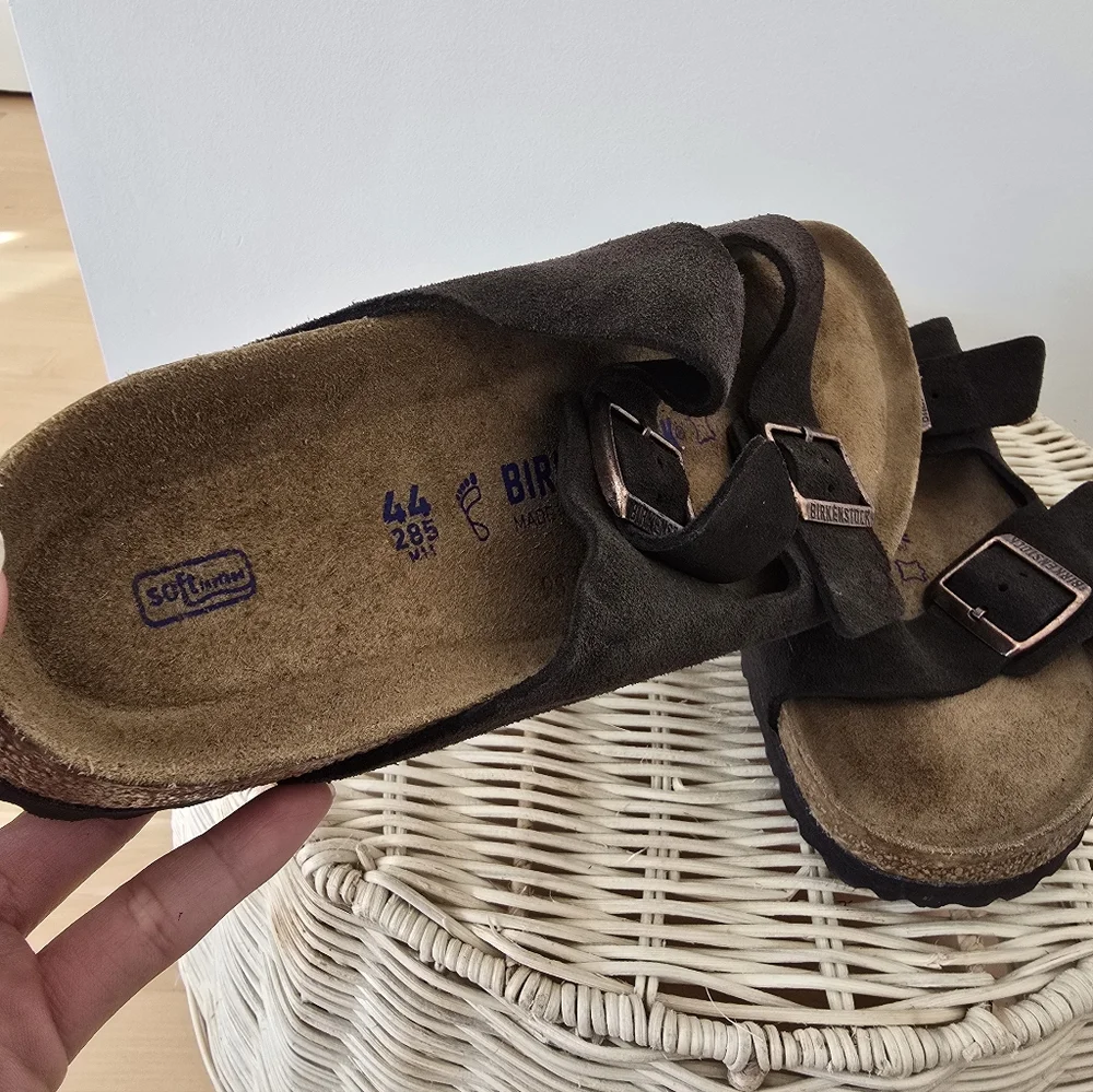 Birkenstock Arizona Soft Footbed Suede Unisex Sandal Mocha 44R EUC - Picture 6 of 8